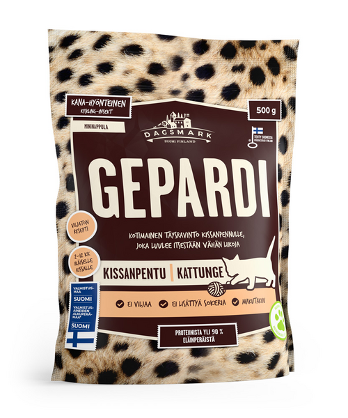 Dagsmark Gepardi viljaton kuivaruoka kissanpennulle 500g — HoReCa-tukku  Kespro