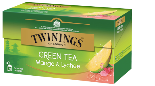 Twinings vihreä tee 25x1,8g mango-litsi