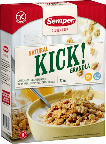 Semper Kick! Kauramuromysli Natural 375g gluteeniton