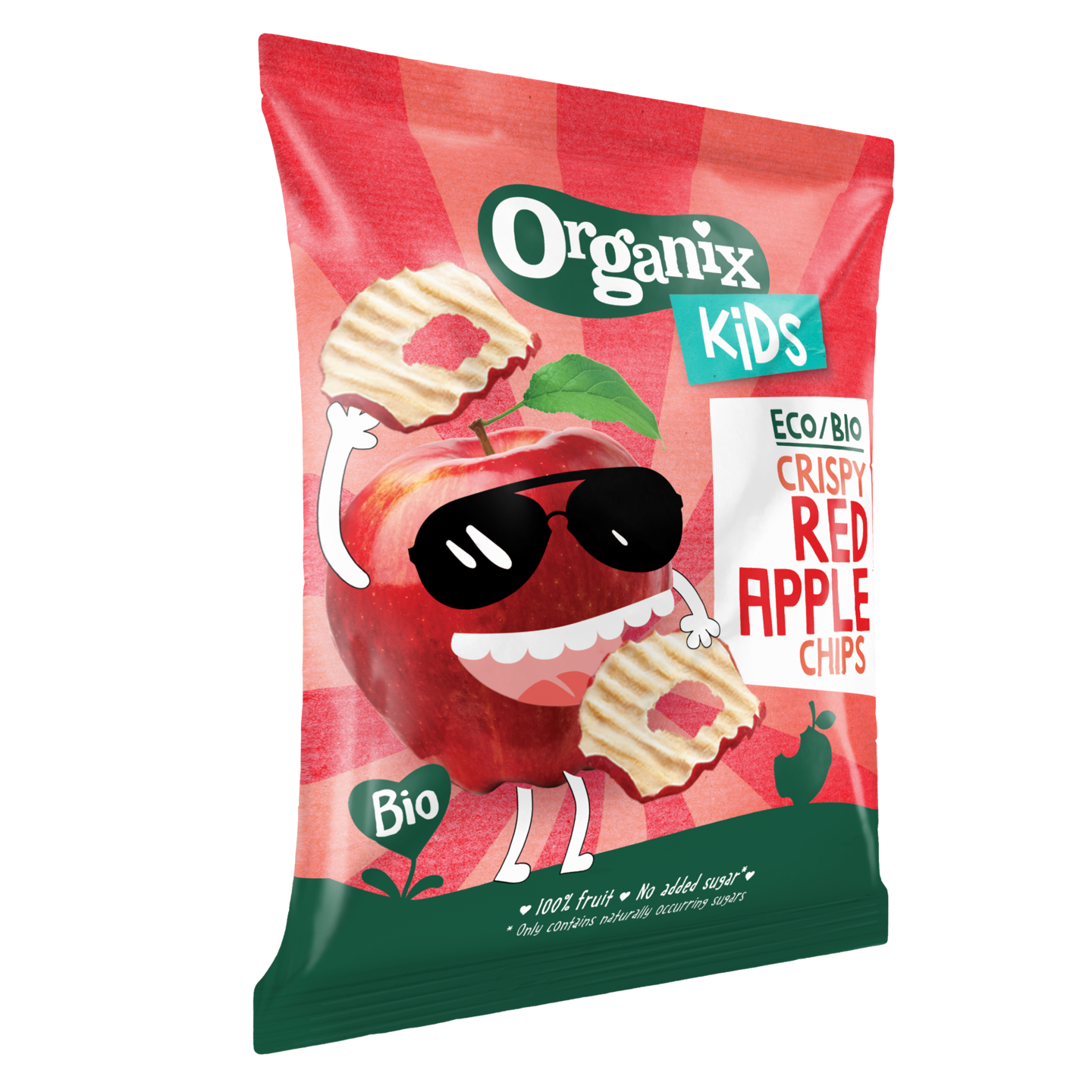 Organix Kids Crispy Red Apple Chips omenalastut luomu 15g