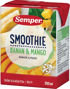 Semper Smoothie banaani ja mango 200ml 1v