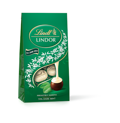 Lindt Lindor Minttu tummasuklaakuula pehmeällä minttutäytteellä 137g