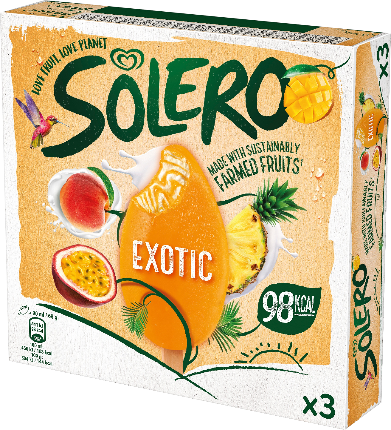 Solero 3x90ml Exotic monipakkaus