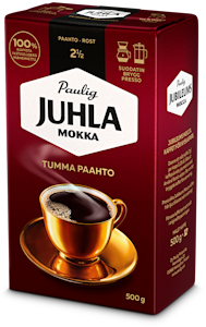 Juhla Mokka Tumma Paahto kahvi 500g suodatinjauhatus