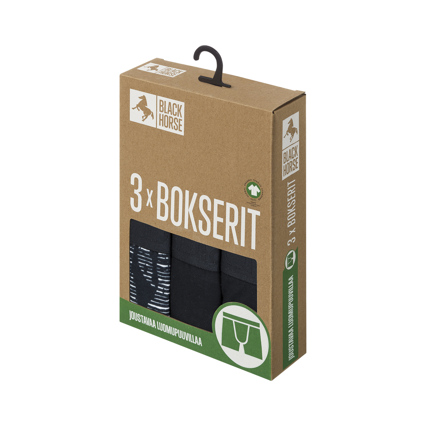 Black Horse I140 bokserit 3kpl/pkt