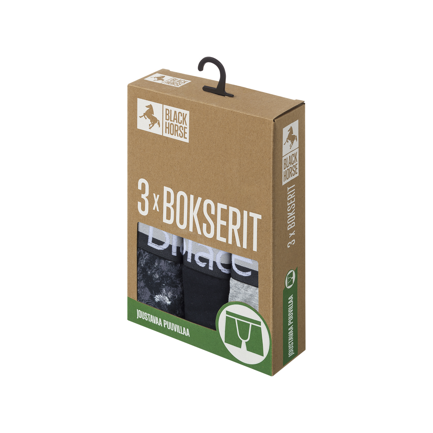 Black Horse I176 bokserit 3kpl/pkt