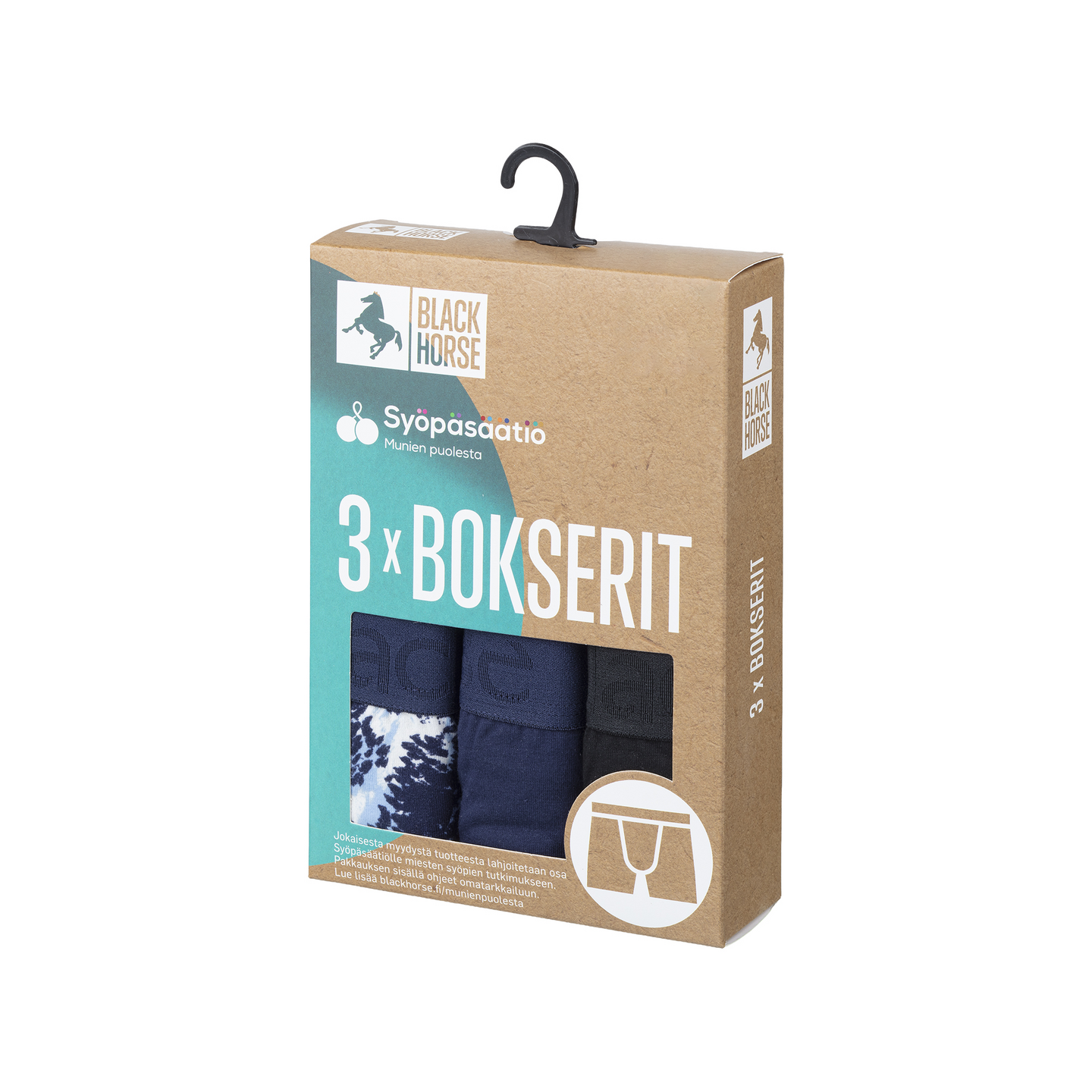Black Horse "Munien puolesta" bokserit 3kpl/pkt