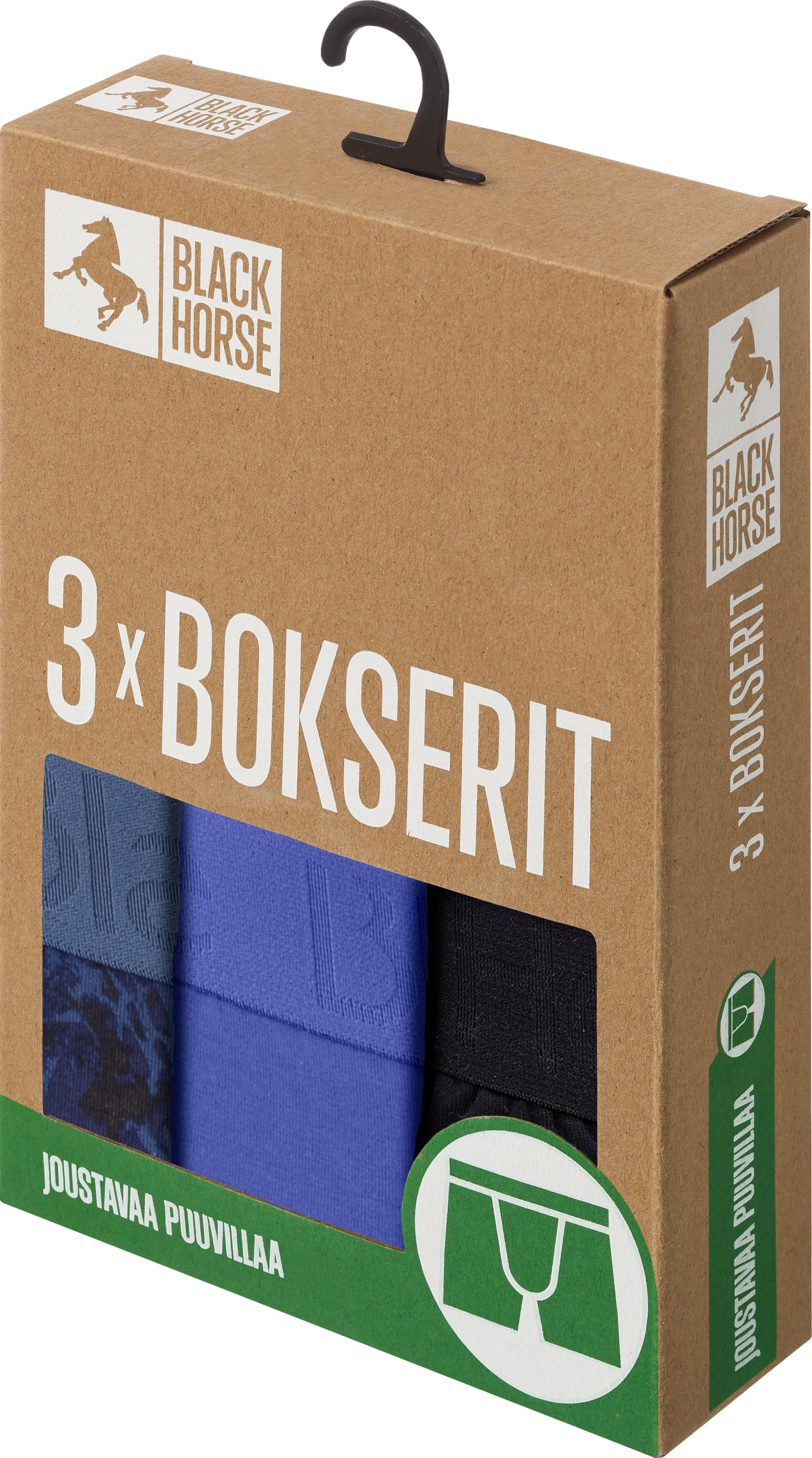 Black Horse I195 bokserit 3kpl/pkt