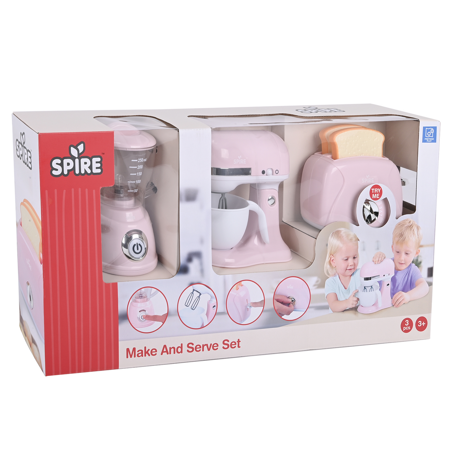 Leikkikodinkoneet-setti pinkki