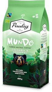 Paulig Mundo Kolumbia & Honduras Luomu kahvipapu 450g