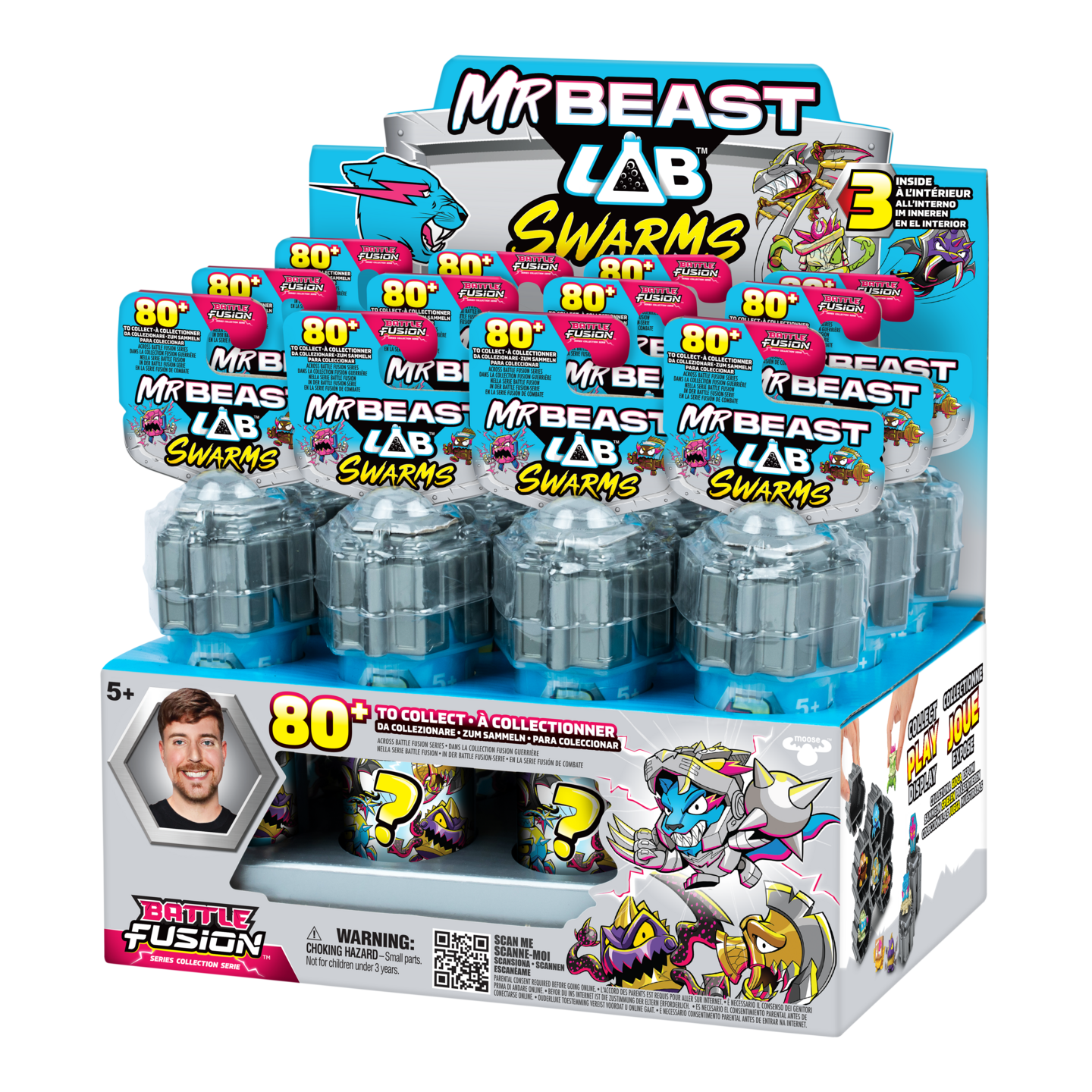 MrBeast Swarms Battle Fusion hahmo 3 kpl