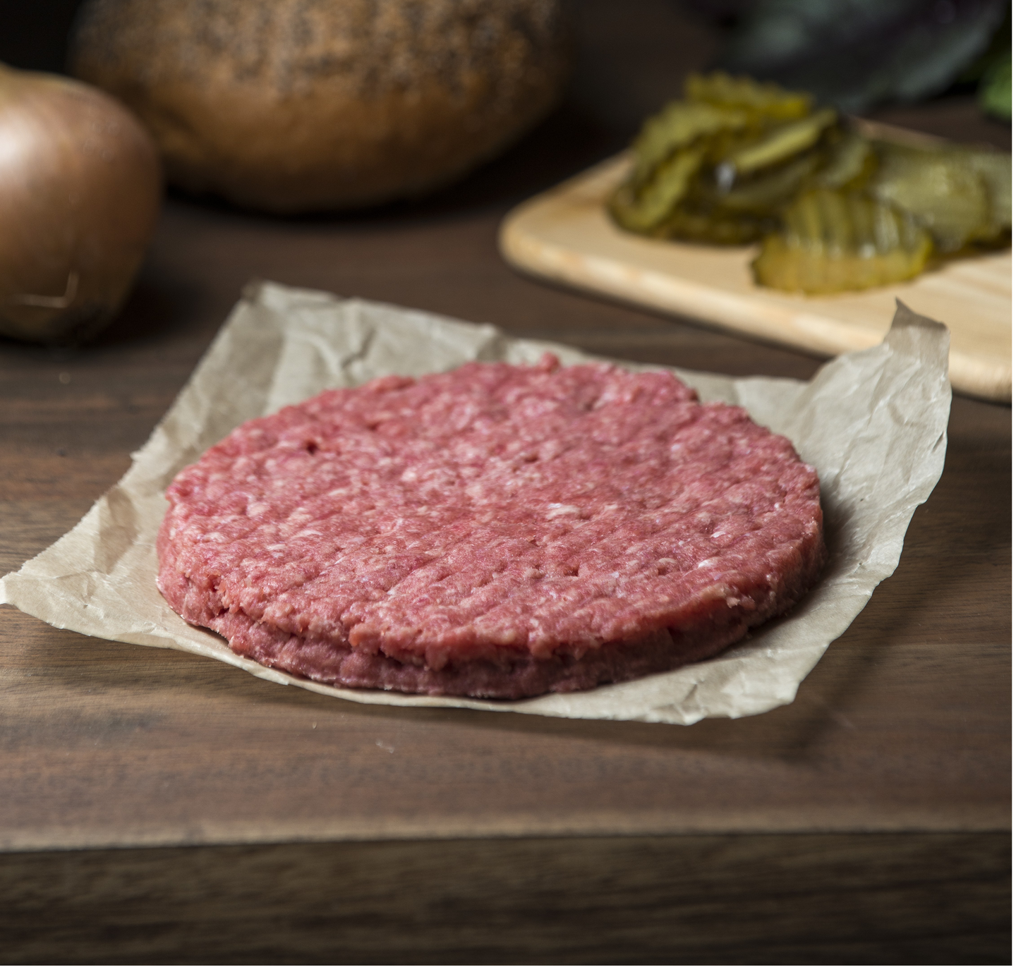 Ole’s täyslihapihvi jauhetusta naudanlihasta 48x150g raaka pakaste