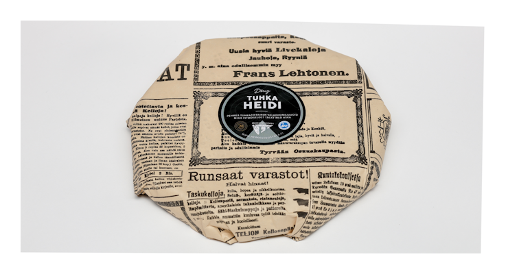 Herkkujuustola TuhkaHeidi pehmeä pinnalta kypsytetty valkohomejuusto elintarviketuhkalla n. 1kg