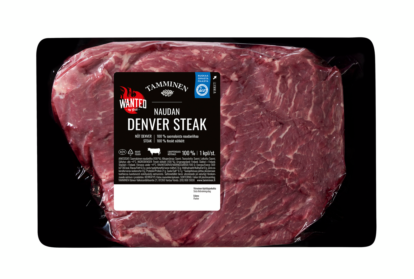 Tamminen naudan Denver steak n. 700 g