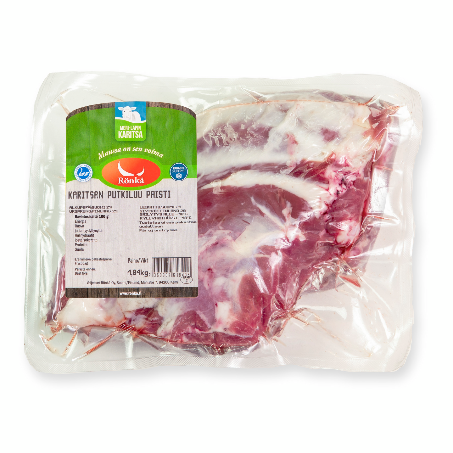 Rönkä karitsan paisti putkiluulla n. 1,5 kg pakaste