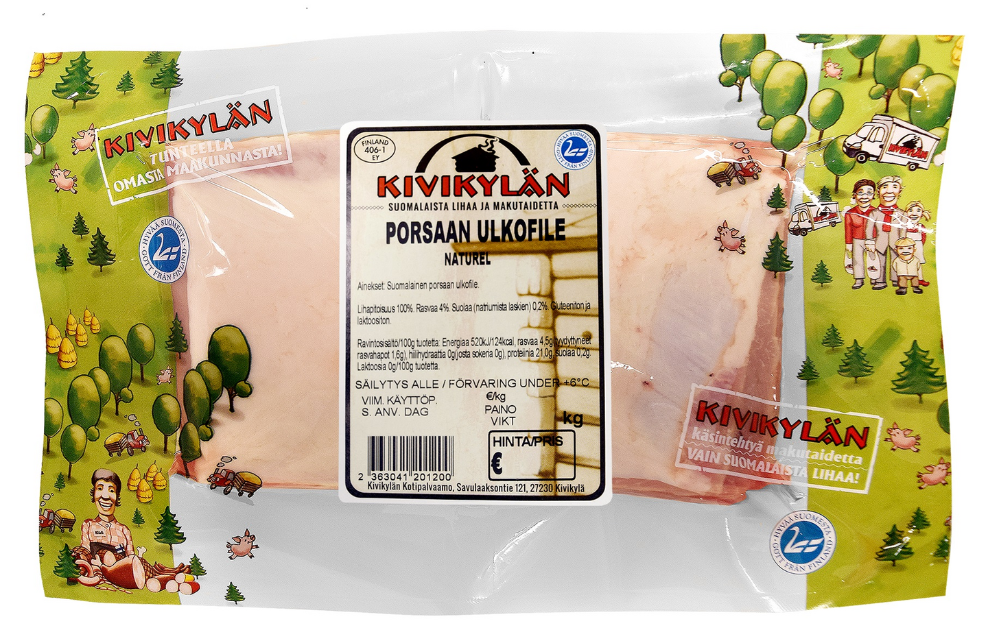 Kivikylän porsaan ulkofile naturel
