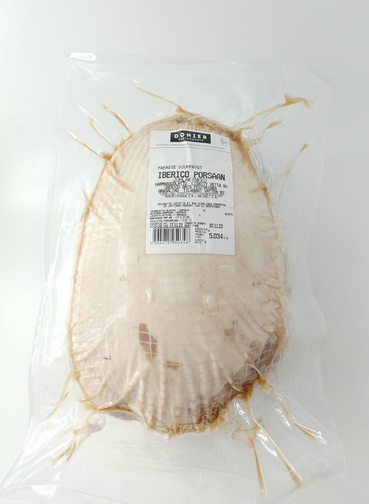 Donier gastronomie iberico porsaan harmaasuolattu juhlakinkku luuton n. 5kg  | K-Ruoka Verkkokauppa