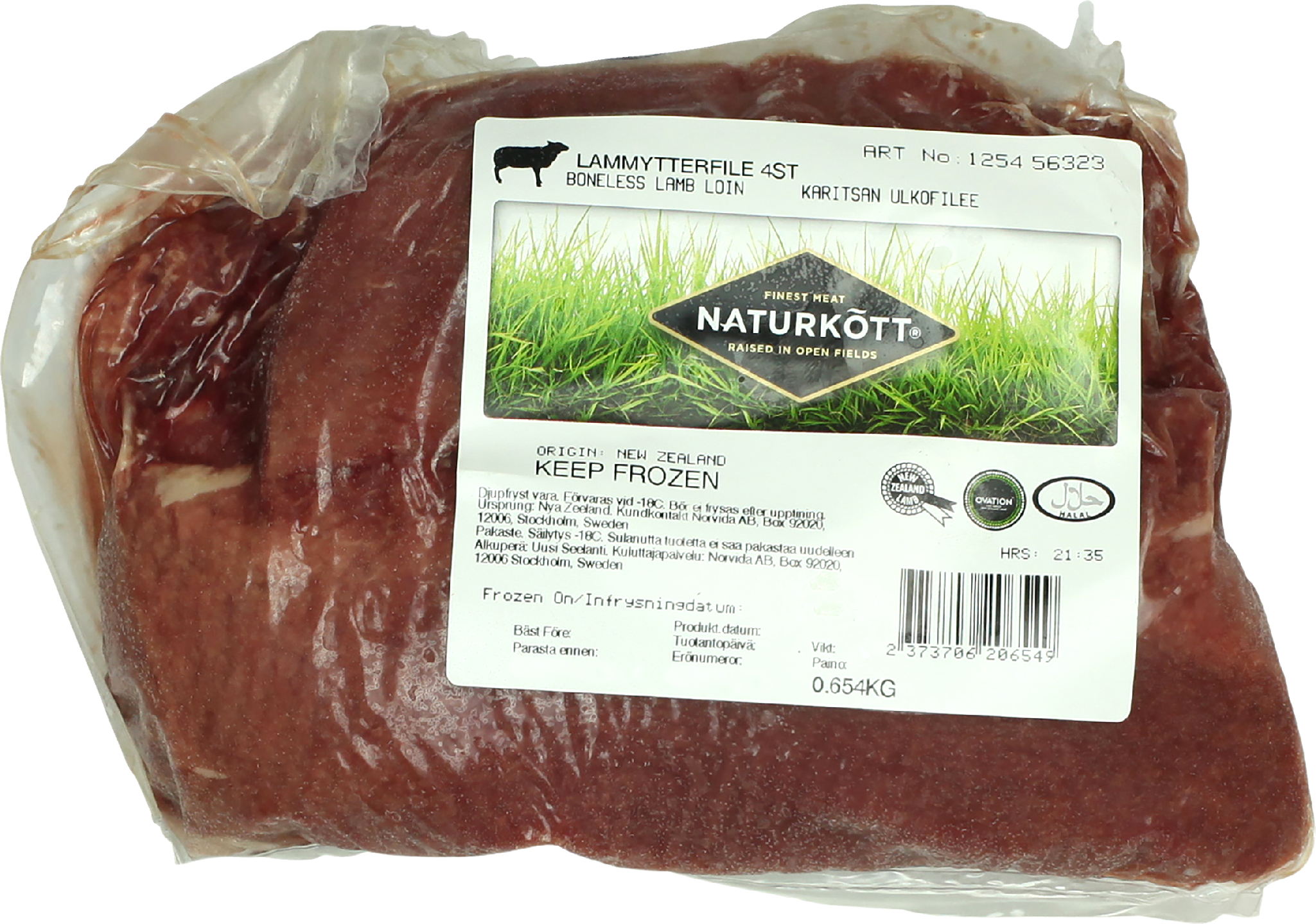 Naturkött karitsan ulkofilee n. 700g pakaste