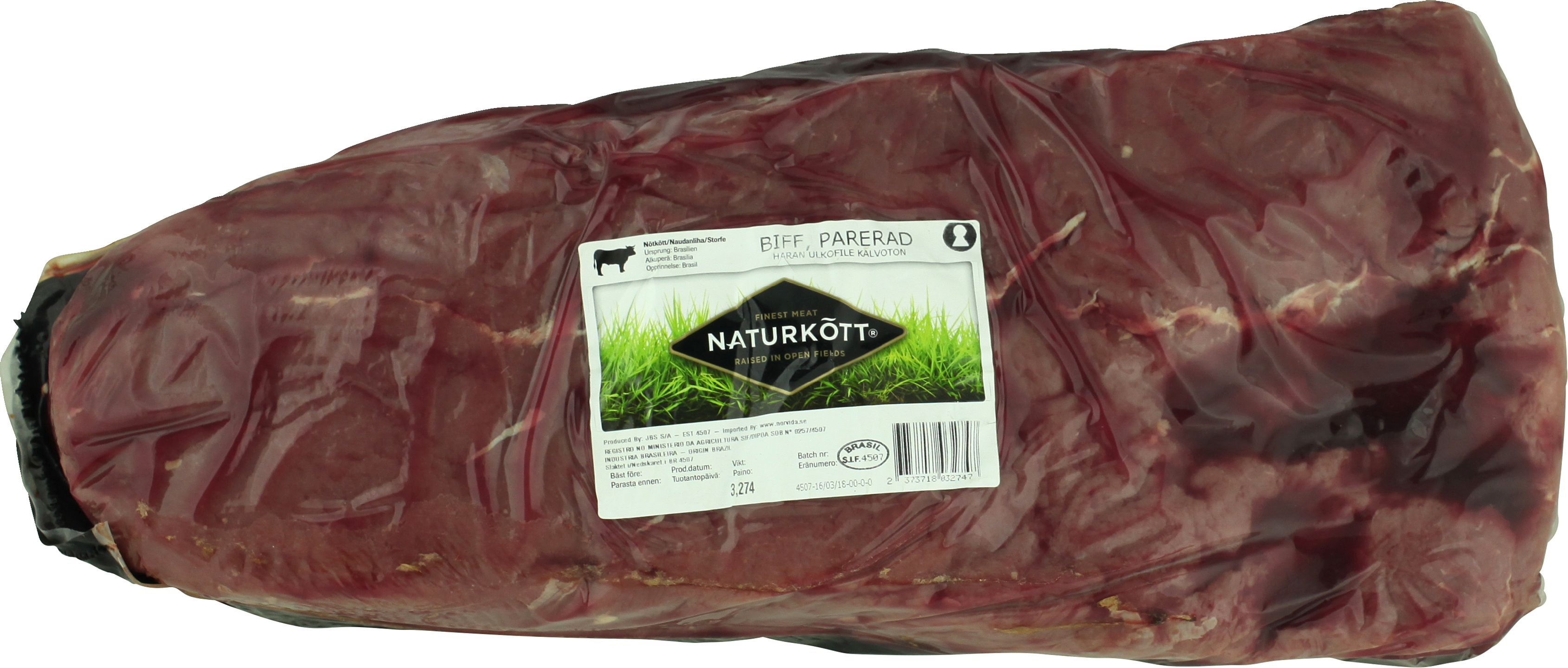 Naturkött Härän ulkofile kalvoton n.3kg tuore