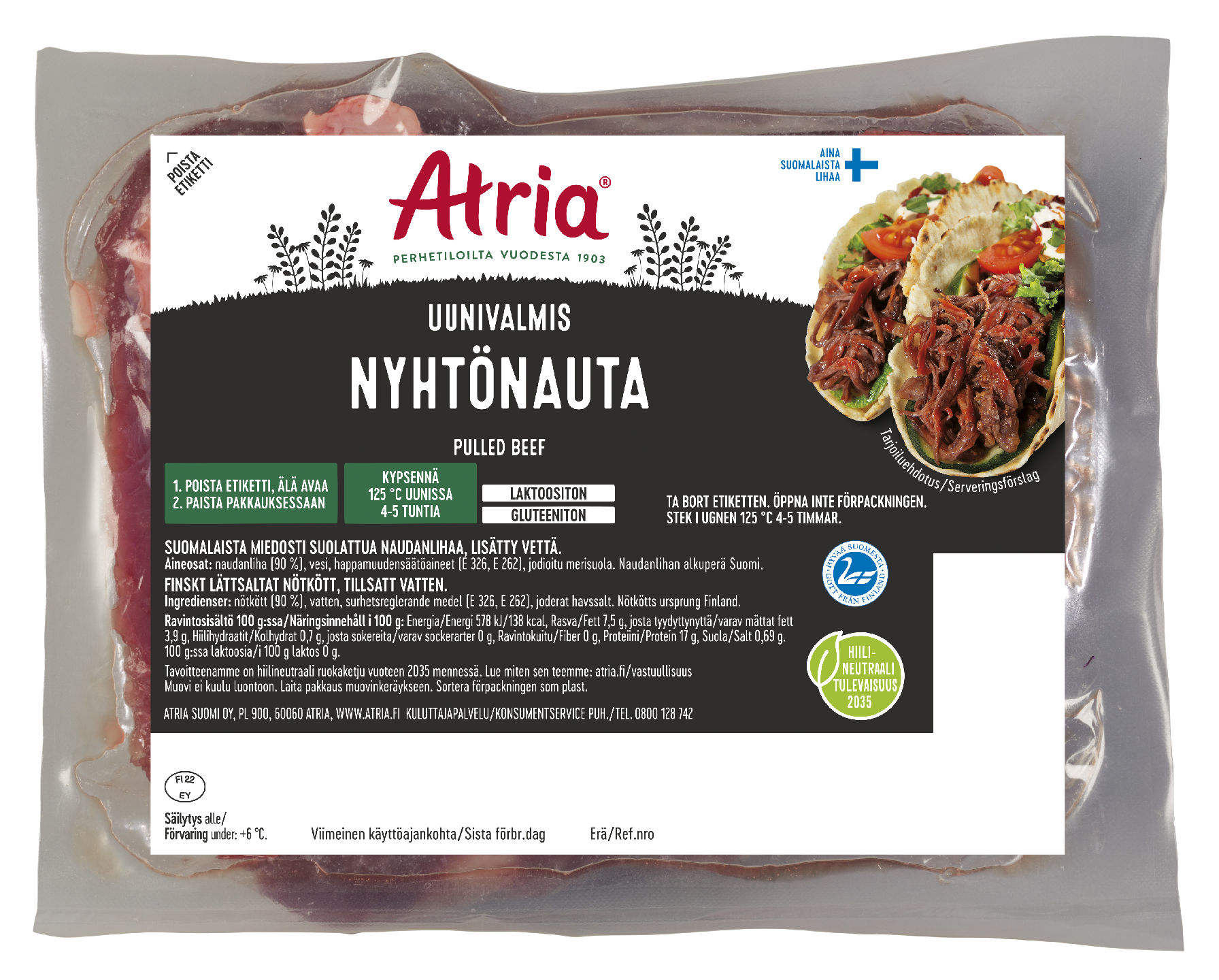 Atria Nyhtönauta n. 1 kg paistopakkaus