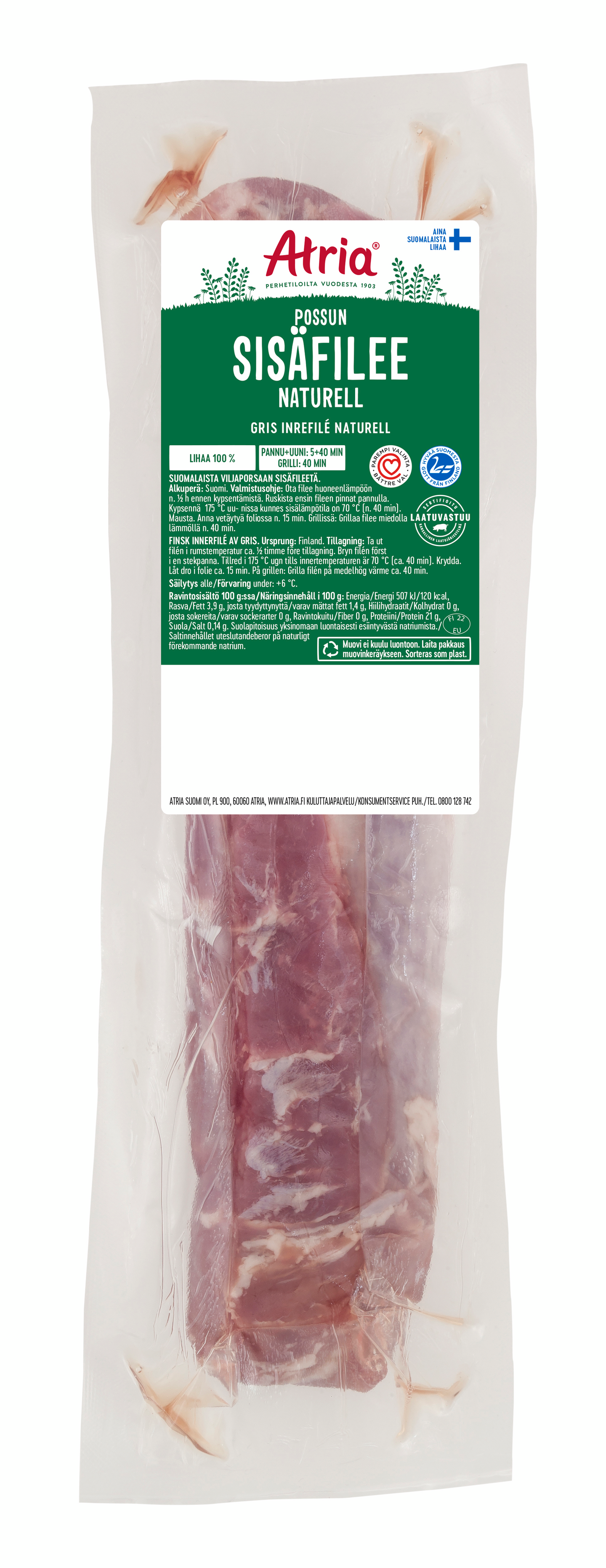 Atria Possun sisäfilee naturell n. 500 g