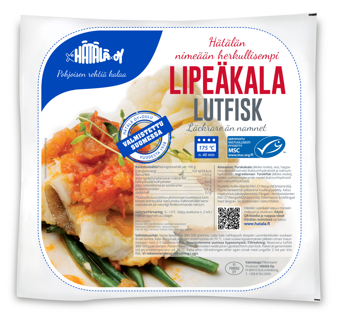 Hätälä Lipeakala n 0,8kg MSC | K-Ruoka Verkkokauppa