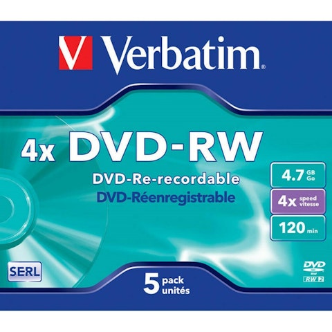 Verbatim DVD-RW 4,7GB 5 kpl
