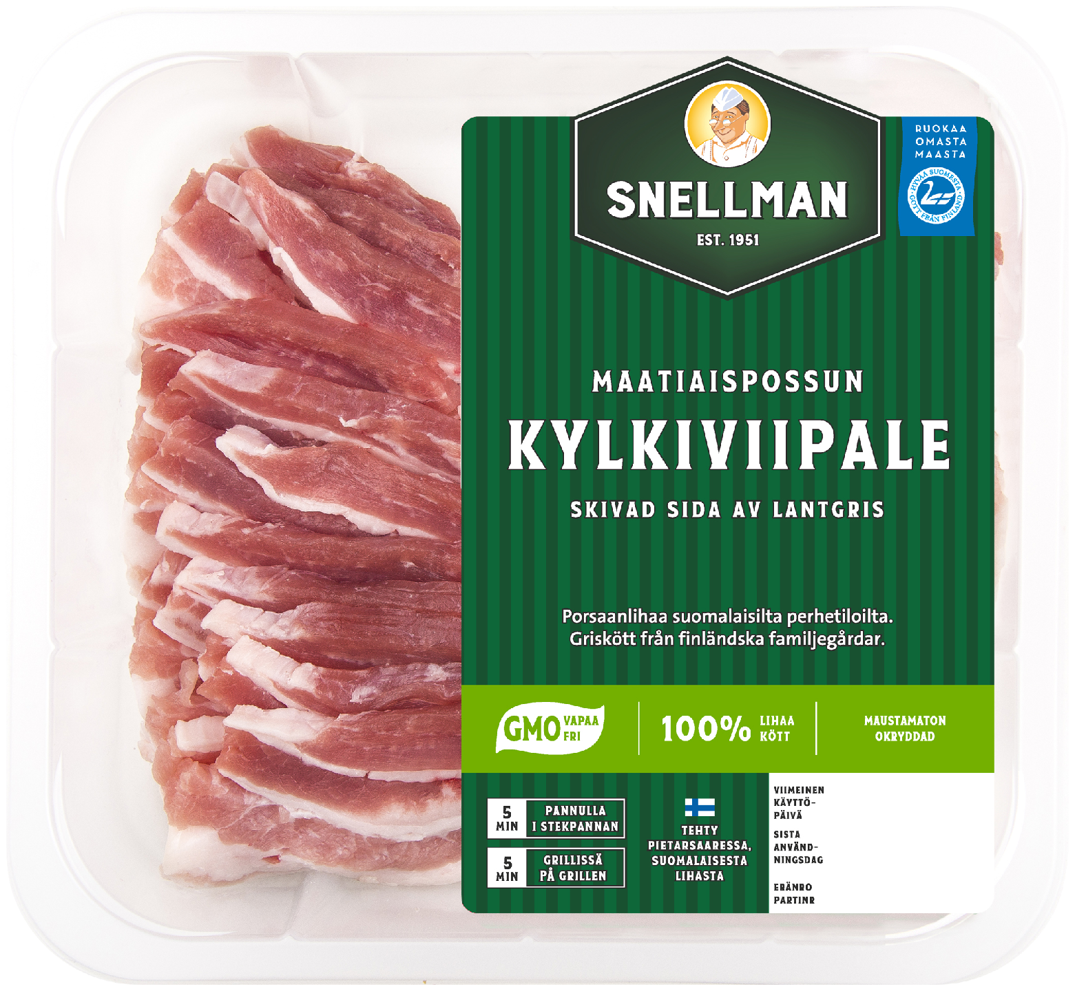 Snellman porsaan kylkiviipale n350g