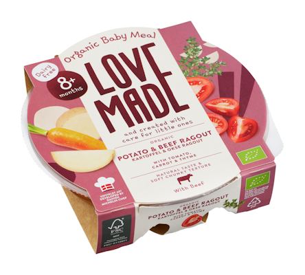 Lovemade Luomu perunaa & naudanlihaa 185g 8kk