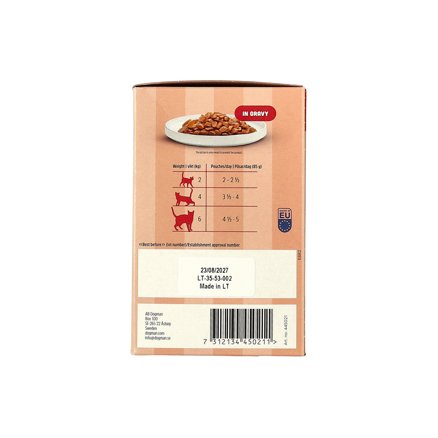 Dogman Cat Dinner Fish Meat Menu Mix Gravy 12x85g