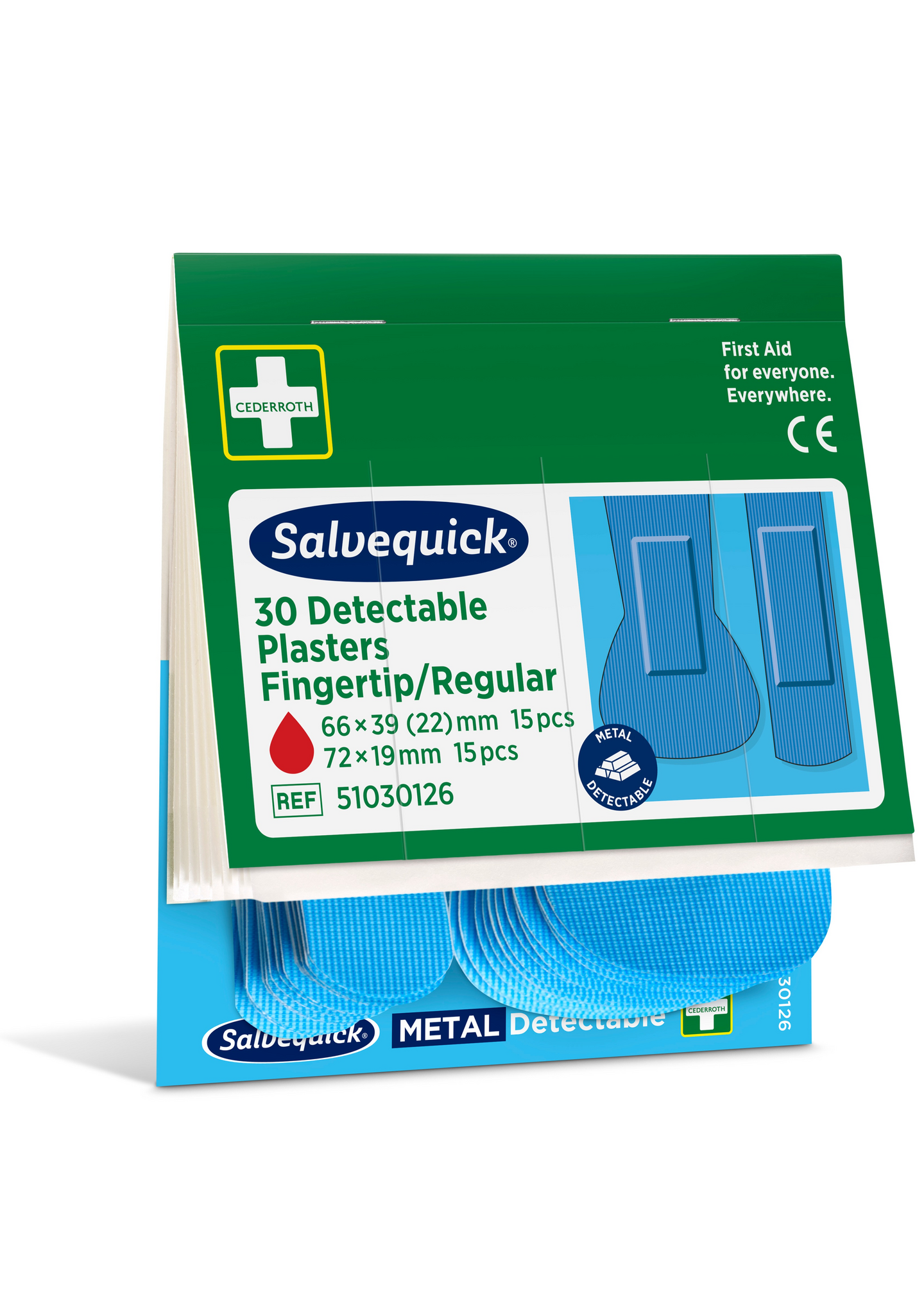 Salvequick muovilaastari sin 6x30/ras steriili, sormenpää/normaali