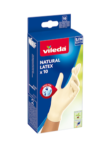 Vileda Natural Latex k.käsine 10kpl S/M