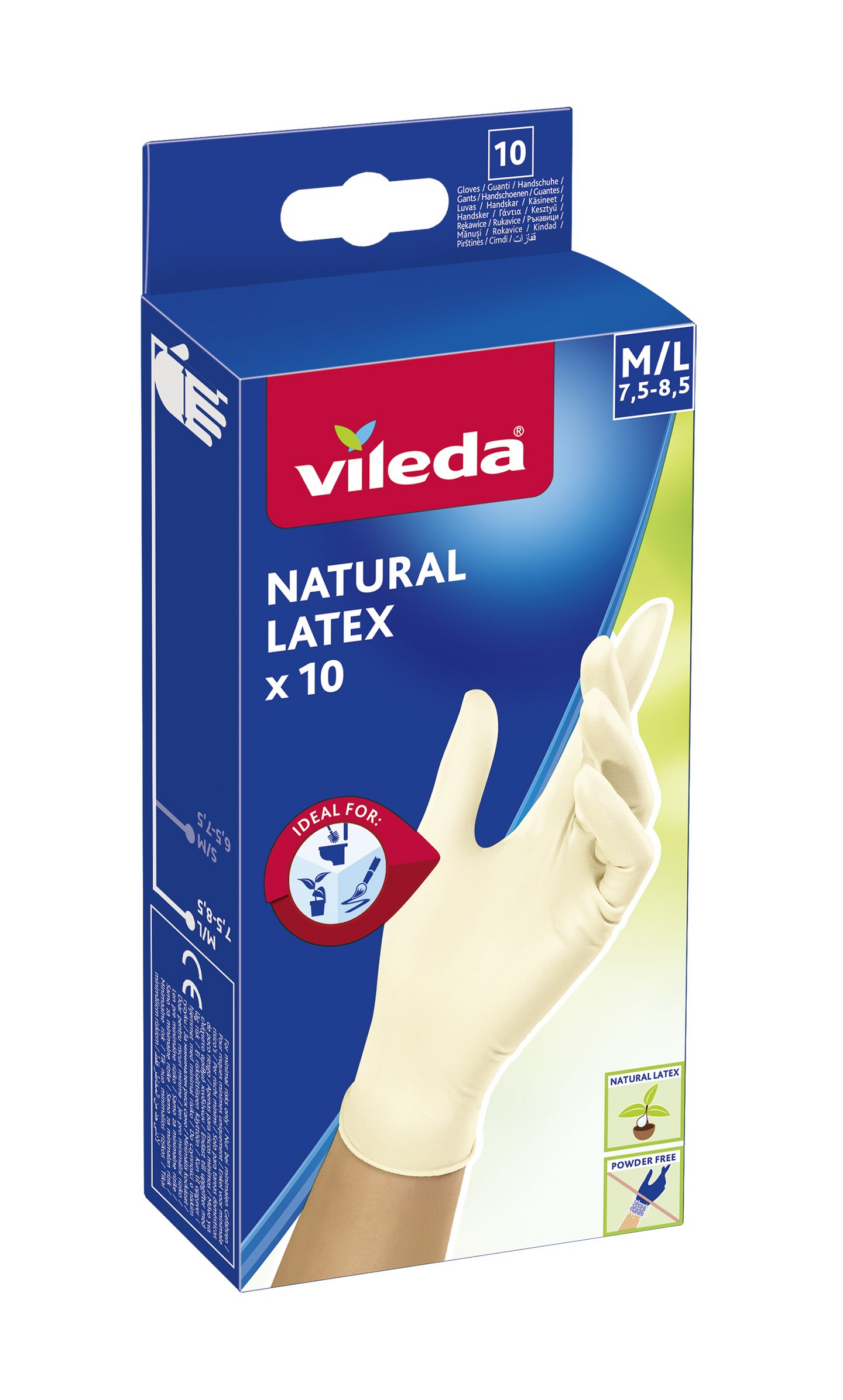 Vileda Natural Latex k.käsine 10 kpl M/L