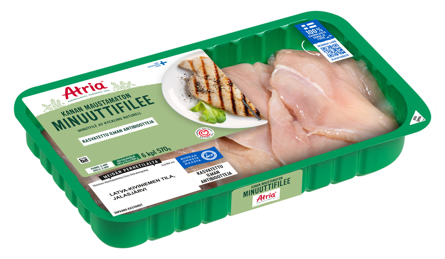 Atria kanan minuuttifilee maustamaton 570 g