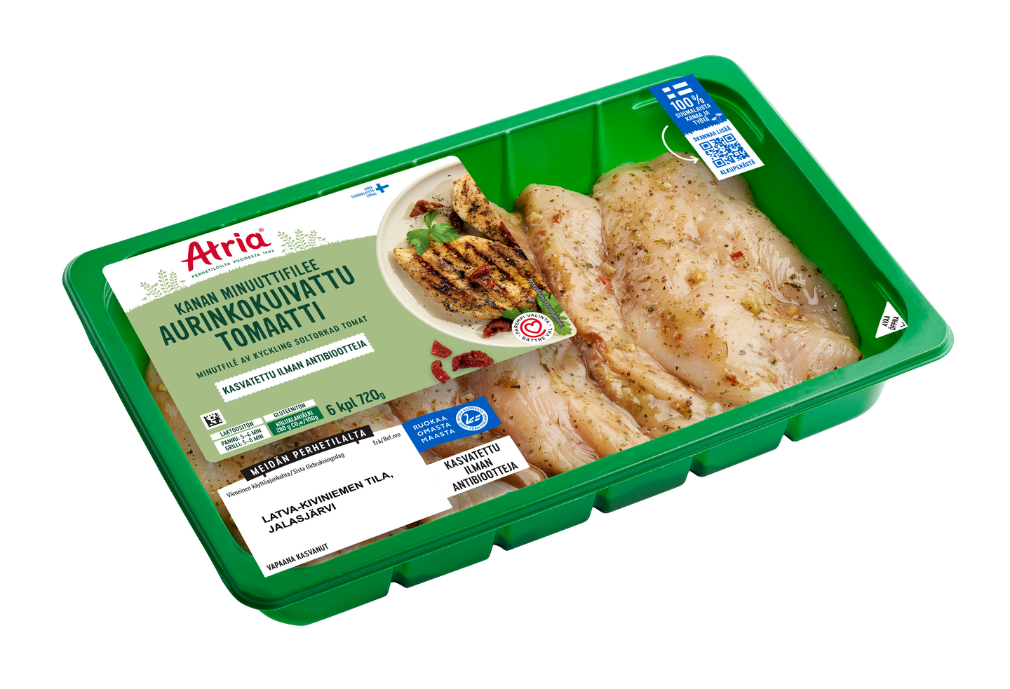 Atria Kanan minuuttifilee aurinkokuivattu tomaatti 720 g