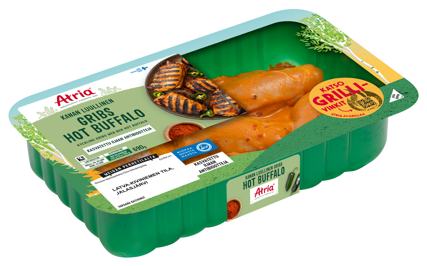 Atria kanan gribs hot buffalo 690 g