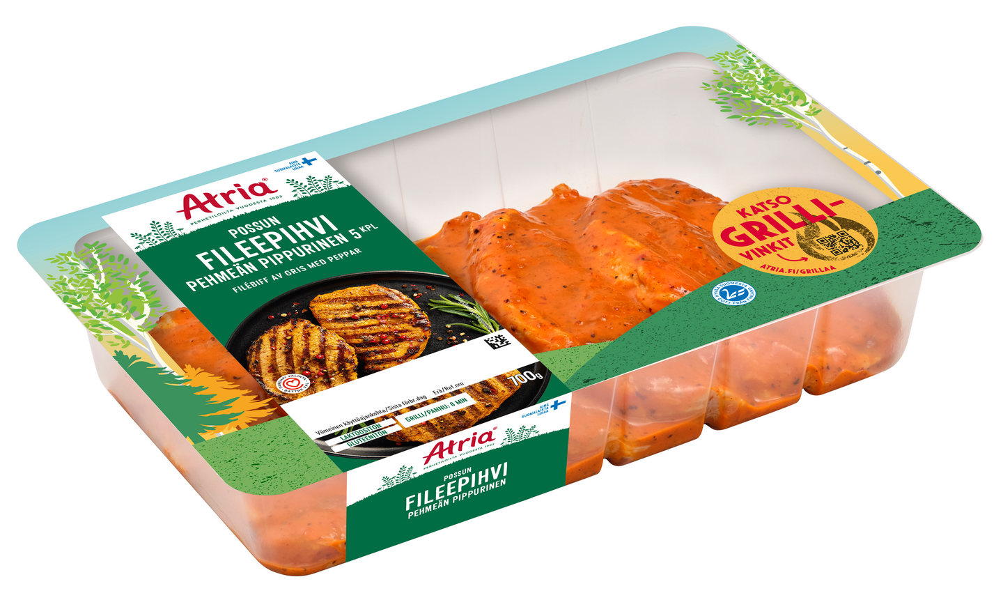 Atria possun fileepihvi pehmeän pippurinen 700 g