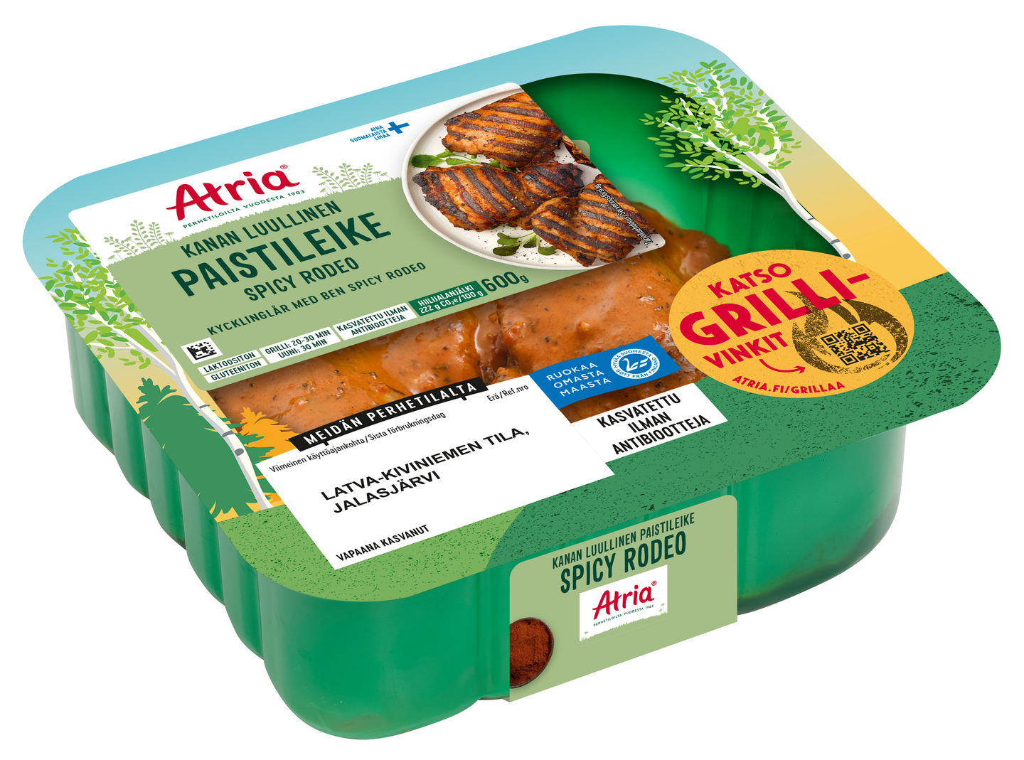 Atria kanan luullinen paistileike spicy rodeo 600 g