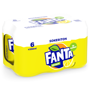 Fanta Lemon sokeriton virvoitusjuoma 0,33l 6-pack