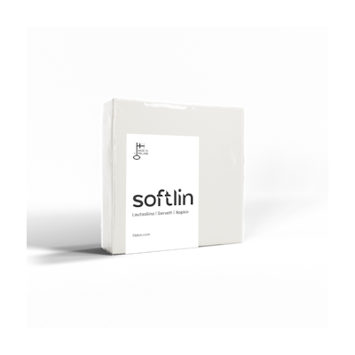 Softlin Basic valkoinen lautasliina 24cm 2-krs 1/4 100kpl