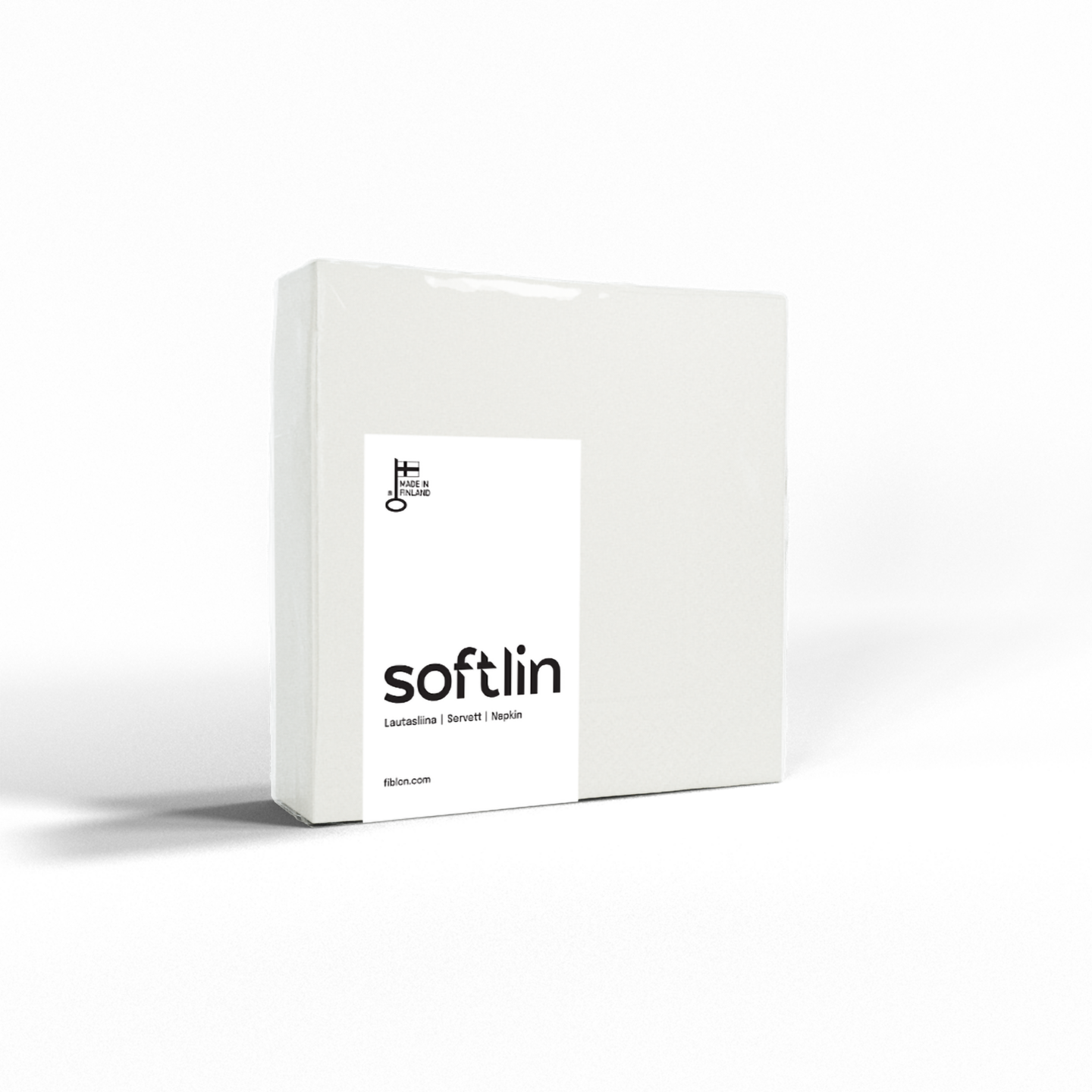 Softlin Basic valkoinen lautasliina 39cm 3-krs 1/4 70kpl