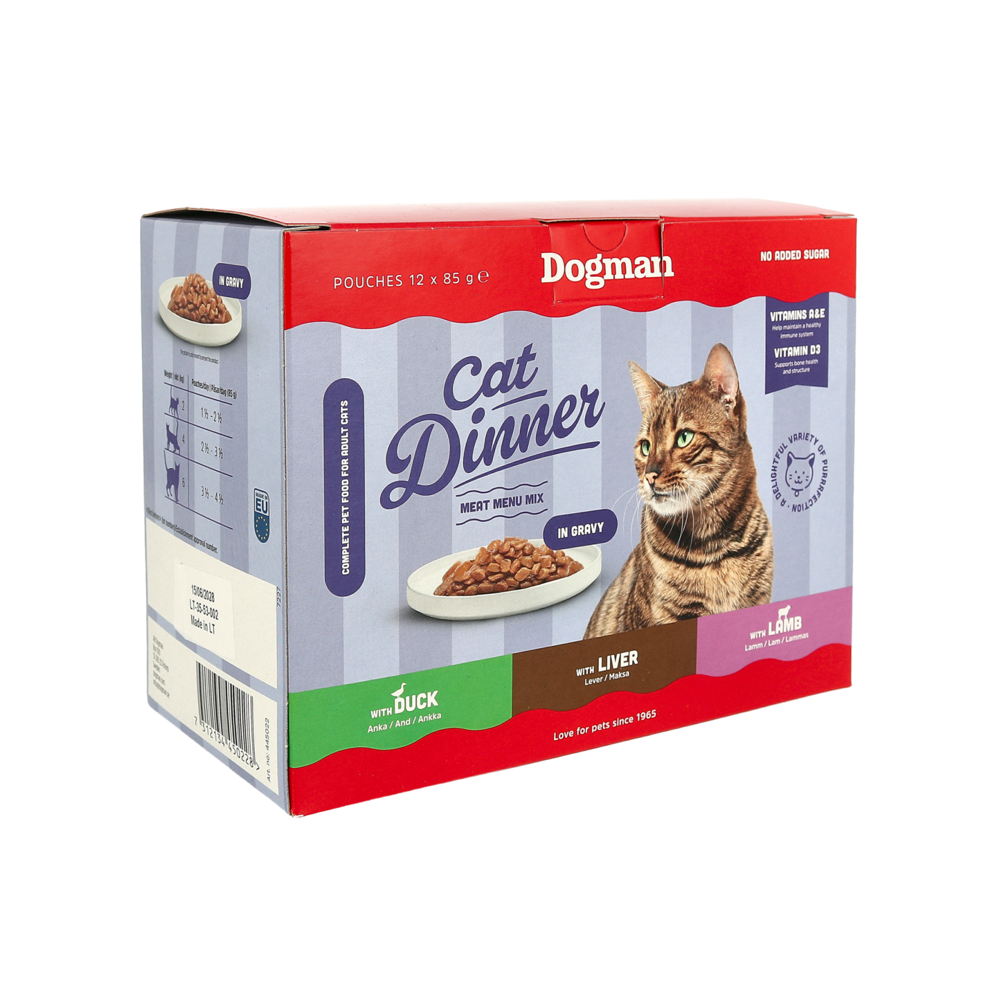 Dogman Cat Dinner Meat Menu Mix Gravy märkäruoka 12x85g