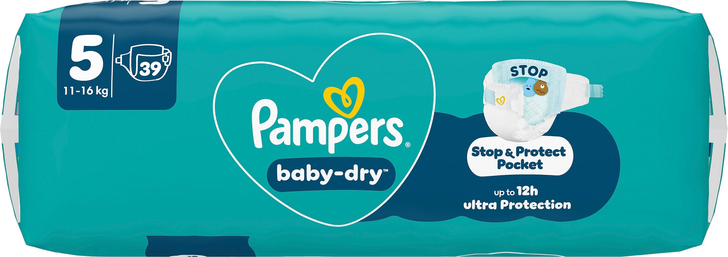 Pampers Baby Dry S5 11-16kg 39kpl teippivaippa