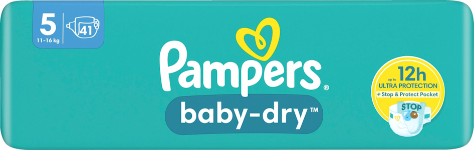 Pampers teippivaippa 41kpl Baby Dry S5 11-16kg