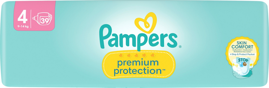 Pampers Premium Protection teippivaippa S4 9-14kg 39kpl