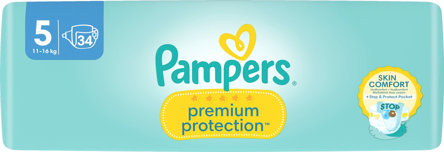 Pampers Premium Protection teippivaippa S5 11-16kg 34kpl