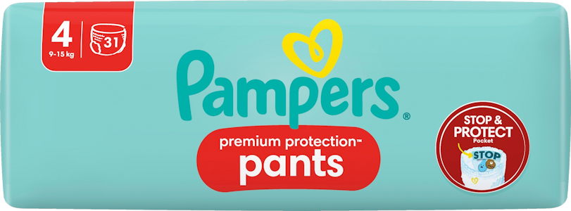 Pampers Premium Protection Pants S4 9-15kg 31kpl