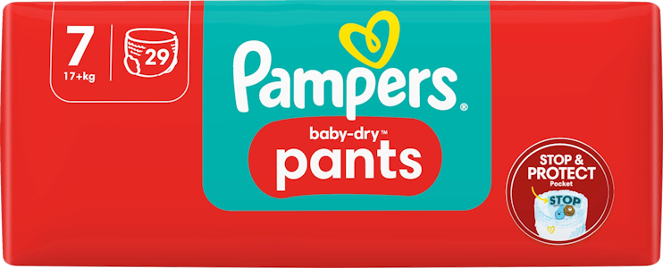 Pampers Baby Dry housuvaippa S7 17+kg 29kpl