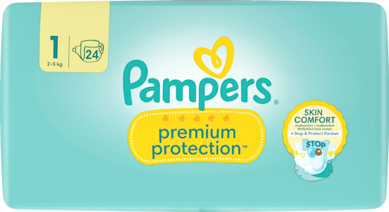 Pampers Premium Protection S1 2-5kg 24kpl teippivaippa