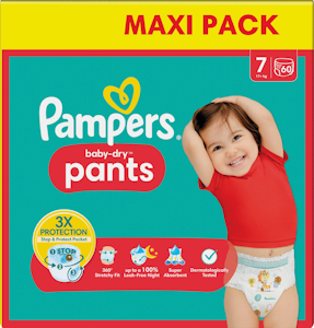 Pampers Baby Dry Pants S7 17+ kg maxi box 60kpl housuvaippa